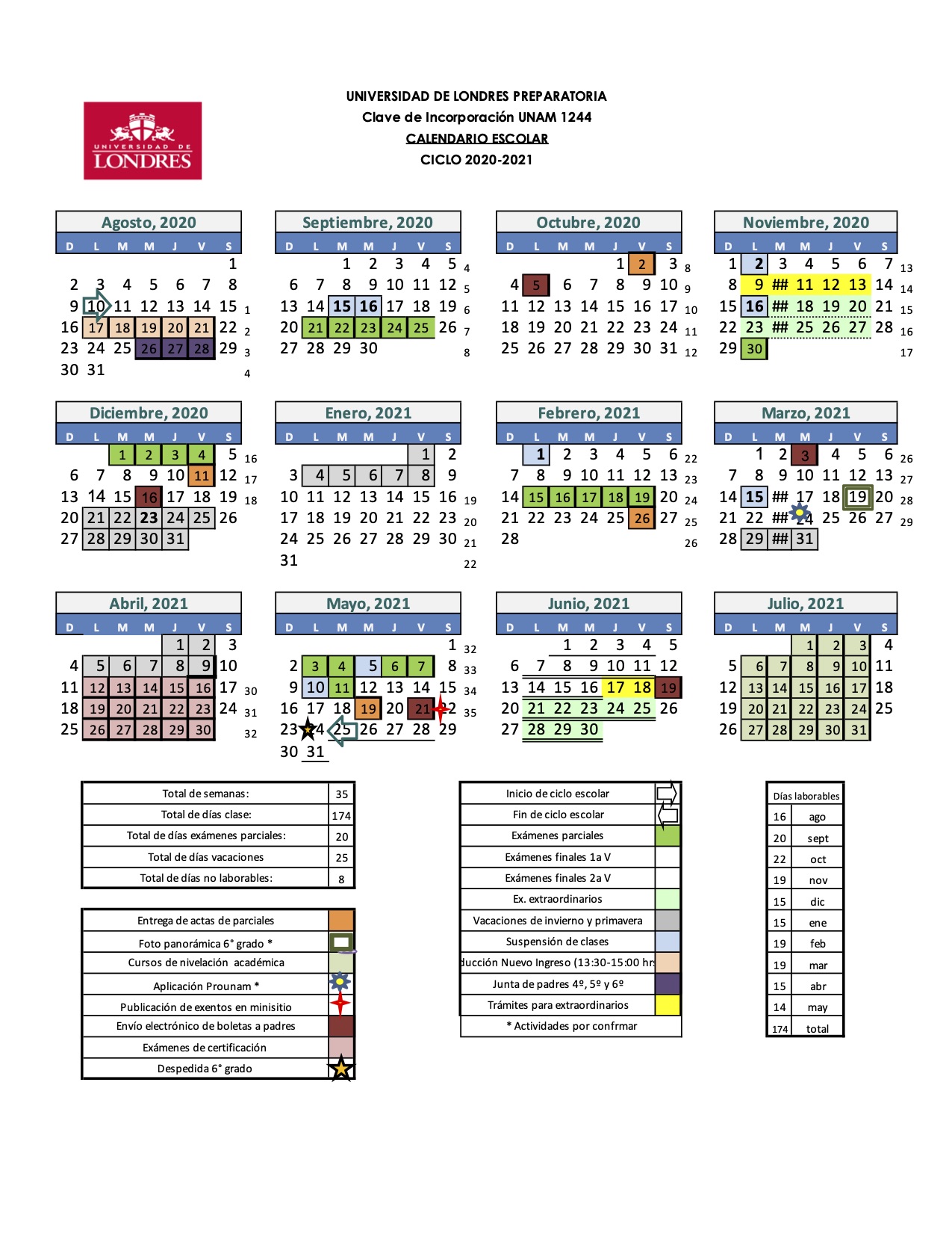 Ejemplo De Calendario Escolar En Irlanda 2019 2020 5890